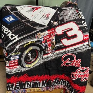 NASCAR Racing Black and Red Throw Blanket